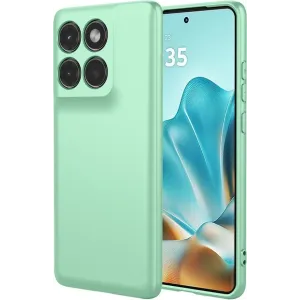 Coque arrière en silicone Phonesta Soft Silk pour Motorola Edge 60 / Edge 60 Fusion - Vert matcha