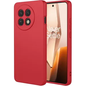 Coque arrière en silicone Phonesta Soft Silk pour OnePlus 13R - Rouge