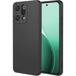 Coque arrière en silicone Phonesta Soft Silk pour Oppo Reno14 - Noir