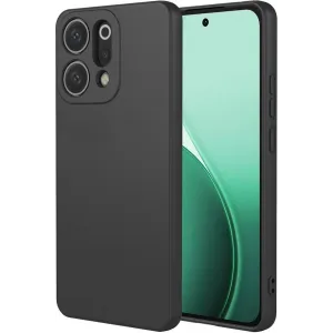 Coque arrière en silicone Phonesta Soft Silk pour Oppo Reno14 - Noir