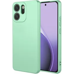 Coque arrière en silicone Phonesta Soft Silk pour Oppo Reno14 F/FS - Vert matcha