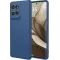 Coque arrière en silicone Phonesta Soft Silk pour Motorola Edge 50 - Bleu foncé