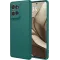 Coque arrière en silicone Phonesta Soft Silk pour Motorola Edge 50 - Vert foncé