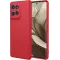 Coque arrière en silicone Phonesta Soft Silk pour Motorola Edge 50 - Rouge