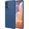 Coque arrière en silicone Phonesta Soft Silk pour Motorola Edge 50 Fusion - Bleu foncé 0