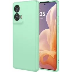 Coque arrière en silicone Phonesta Soft Silk pour Motorola Edge 50 Fusion - Vert matcha