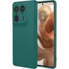 Coque arrière en silicone Phonesta Soft Silk pour Motorola Edge 50 Ultra - Vert foncé 0