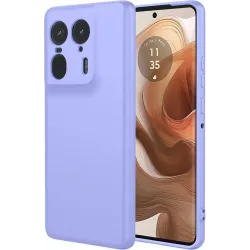 Coque arrière en silicone Phonesta Soft Silk pour Motorola Edge 50 Ultra - Violet