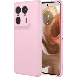 Coque arrière en silicone Phonesta Soft Silk pour Motorola Edge 50 Ultra - Rose