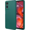 Coque arrière en silicone Phonesta Soft Silk pour Motorola Moto G05 / Moto E15 - Vert foncé 0