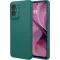 Coque arrière en silicone Phonesta Soft Silk pour Motorola Moto G55 - Vert foncé