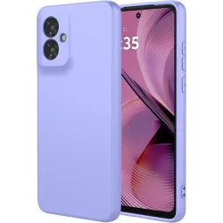 Coque arrière en silicone Phonesta Soft Silk pour Motorola Moto G55 - Violet