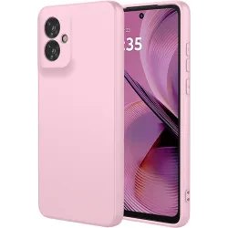 Coque arrière en silicone Phonesta Soft Silk pour Motorola Moto G55 - Rose