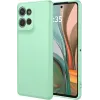 Coque arrière en silicone Phonesta Soft Silk pour Motorola Moto G75 - Vert matcha 0