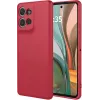 Coque arrière en silicone Phonesta Soft Silk pour Motorola Moto G75 - Rouge 0