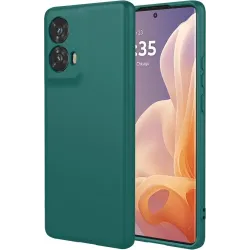 Coque arrière en silicone Phonesta Soft Silk pour Motorola Moto G85 - Vert foncé