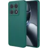 Coque arrière en silicone Phonesta Soft Silk pour Xiaomi 14T Pro - Vert foncé