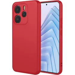 Coque arrière en silicone Phonesta Soft Silk pour Xiaomi Redmi Note 14 5G - Rouge