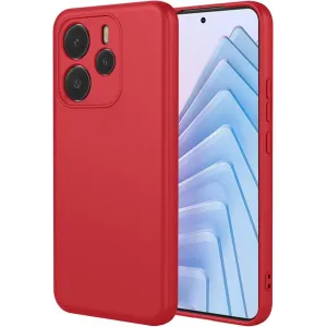 Coque arrière en silicone Phonesta Soft Silk pour Xiaomi Redmi Note 14 5G - Rouge