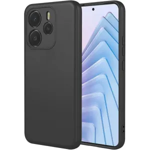 Coque arrière en silicone Phonesta Soft Silk pour Xiaomi Redmi Note 14 5G - Noir
