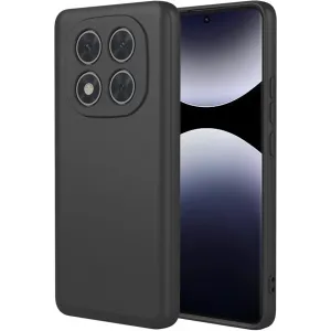 Coque arrière en silicone Phonesta Soft Silk pour Xiaomi Redmi Note 14 Pro 4G - Noir