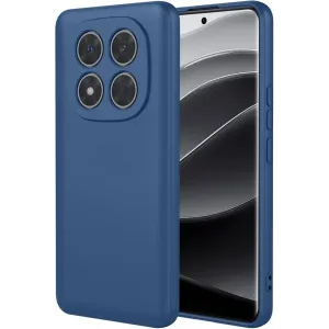 Coque arrière en silicone Phonesta Soft Silk pour Xiaomi Redmi Note 14 Pro Plus - Bleu foncé