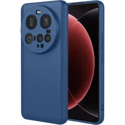 Coque arrière en silicone Phonesta Soft Silk pour Xiaomi 15 Ultra - Bleu foncé