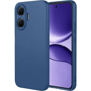 Coque arrière en silicone Phonesta Soft Silk pour Xiaomi Poco F7 - Bleu foncé