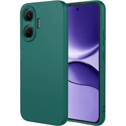 Coque arrière en silicone Phonesta Soft Silk pour Xiaomi Poco F7 - Vert foncé