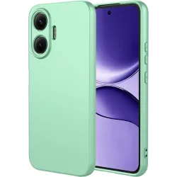Coque arrière en silicone Phonesta Soft Silk pour Xiaomi Poco F7 - Vert matcha
