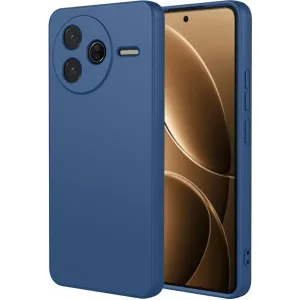 Coque arrière en silicone Phonesta Soft Silk pour Xiaomi Poco F7 Pro - Bleu foncé