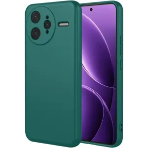 Coque arrière en silicone Phonesta Soft Silk pour Xiaomi Poco F7 Ultra - Vert foncé