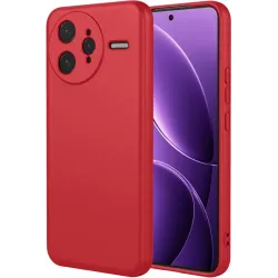 Coque arrière en silicone Phonesta Soft Silk pour Xiaomi Poco F7 Ultra - Rouge