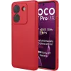 Coque arrière en silicone Phonesta Soft Silk pour Xiaomi Poco M7 Pro - Rouge