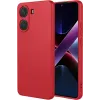 Coque arrière en silicone Phonesta Soft Silk pour Xiaomi Poco X7 Pro - Rouge
