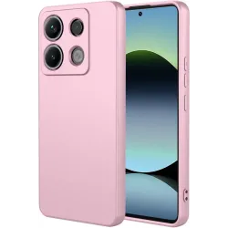 Coque arrière en silicone Phonesta Soft Silk pour Xiaomi Redmi Note 14S/13 Pro / Xiaomi Poco M6 Pro - Rose