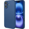 Coque arrière en silicone Phonesta Soft Silk pour Apple iPhone 17 - Bleu foncé
