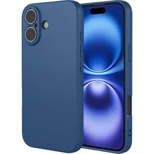 Coque arrière en silicone Phonesta Soft Silk pour Apple iPhone 17 - Bleu foncé