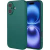 Coque arrière en silicone Phonesta Soft Silk pour Apple iPhone 17 - Vert foncé
