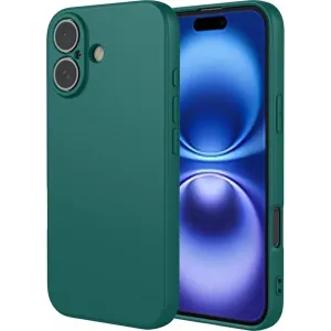 Coque arrière en silicone Phonesta Soft Silk pour Apple iPhone 17 - Vert foncé