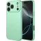 Coque arrière en silicone Phonesta Soft Silk pour Apple iPhone 17 Pro - Vert matcha