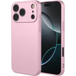 Coque arrière en silicone Phonesta Soft Silk pour Apple iPhone 17 Pro - Rose