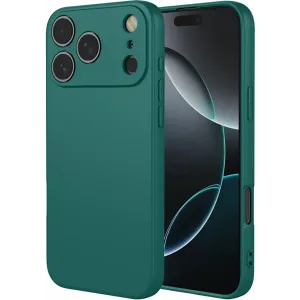 Coque arrière en silicone Phonesta Soft Silk pour Apple iPhone 17 Pro Max - Vert foncé