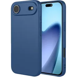 Coque arrière en silicone Phonesta Soft Silk pour Apple iPhone Air - Bleu foncé