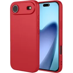 Coque arrière en silicone Phonesta Soft Silk pour Apple iPhone Air - Rouge