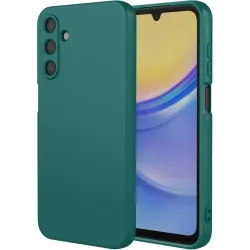 Coque arrière en silicone Phonesta Soft Silk pour Samsung Galaxy A36 - Vert foncé