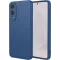Coque arrière en silicone Phonesta Soft Silk pour Samsung Galaxy S25 Edge - Bleu foncé