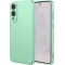 Coque arrière en silicone Phonesta Soft Silk pour Samsung Galaxy S25 Edge - Vert matcha