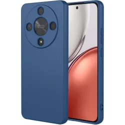 Coque arrière en silicone Phonesta Soft Silk pour HONOR Magic8 Lite - Bleu foncé