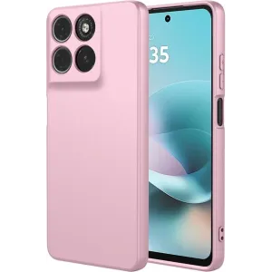 Coque arrière en silicone Phonesta Soft Silk pour Motorola Moto G57 Power - Rose